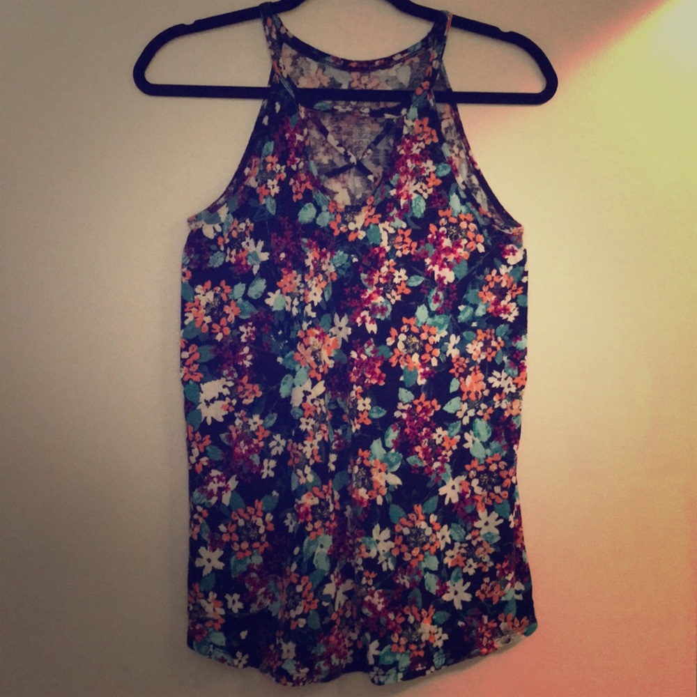 Cross-Cross Maurices Floral Tank